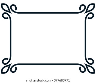 Border frame line deco vector label simple