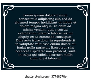 Border frame line deco vector label simple