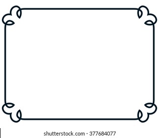 Border frame line deco vector label simple