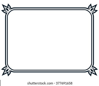 Border frame line deco vector label simple