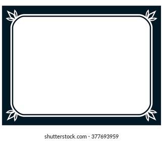 Border frame line deco vector label simple