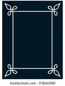 Border frame line deco vector label simple