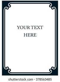 Border frame line deco vector label simple