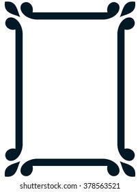 Border frame line deco vector label simple