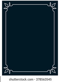 Border frame line deco vector label simple