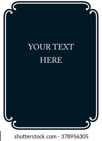 Border frame line deco vector label simple