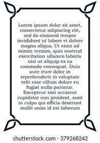 Border frame line deco vector label simple