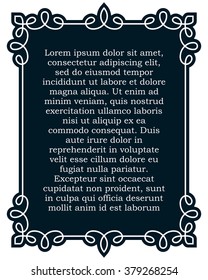 Border frame line deco vector label simple