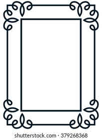 Border frame line deco vector label simple