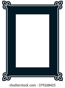 Border frame line deco vector label simple