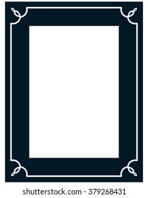 Border frame line deco vector label simple