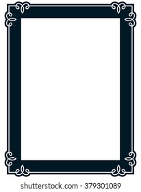 Border frame line deco vector label simple