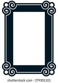 Border frame line deco vector label simple