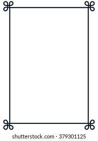 Border frame line deco vector label simple