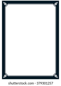 Border frame line deco vector label simple