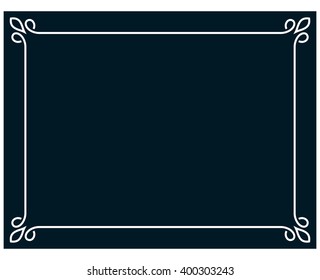 Border frame line deco vector label simple