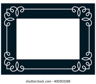 Border frame line deco vector label simple