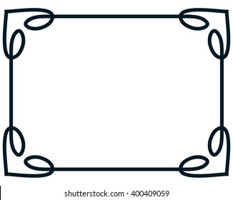 Border frame line deco vector label simple