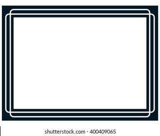 Border frame line deco vector label simple