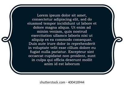 Border frame line deco vector label simple