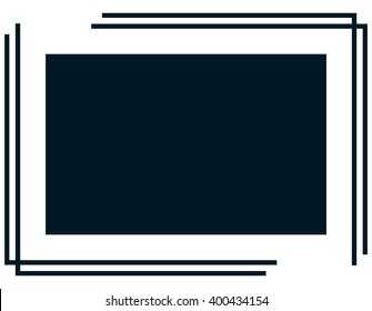 Border frame line deco vector label simple
