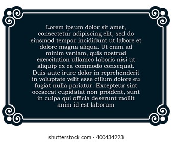 Border frame line deco vector label simple