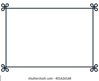 Border frame line deco vector label simple