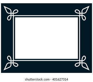 Border frame line deco vector label simple