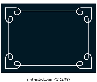 Border frame line deco vector label simple