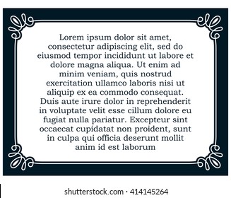 Border frame line deco vector label simple