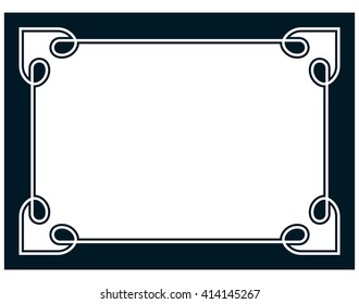 Border frame line deco vector label simple