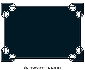 Border frame line deco vector label simple