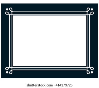 Border frame line deco vector label simple