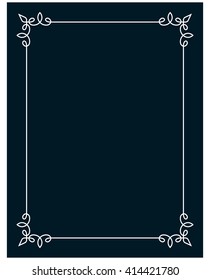 Border frame line deco vector label simple