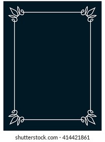 Border frame line deco vector label simple