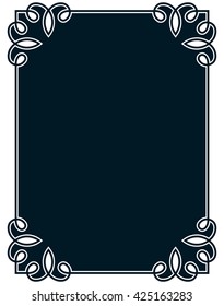 Border frame line deco vector label simple
