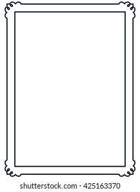 Border frame line deco vector label simple