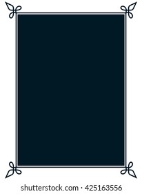 Border frame line deco vector label simple