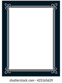 Border frame line deco vector label simple