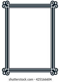 Border frame line deco vector label simple