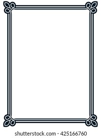 Border frame line deco vector label simple