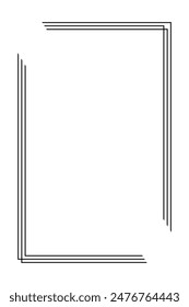 Border frame line illustration page on black background.
