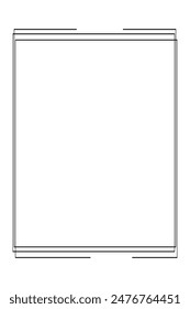 Border frame line illustration page on black background.