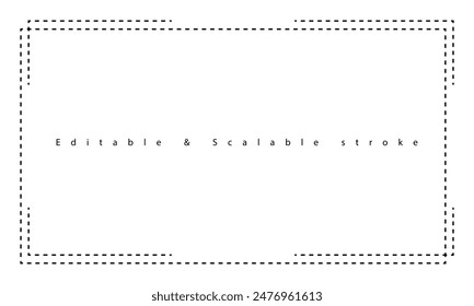Border frame line illustration page on white background.