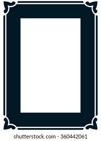 Border frame molding line deco vector label simple
