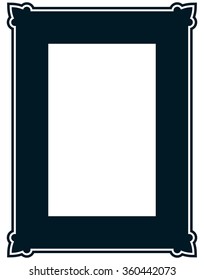 Border frame molding line deco vector label simple