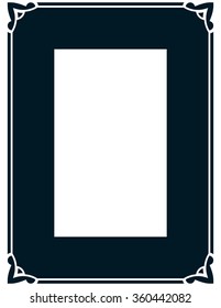 Border frame molding line deco vector label simple