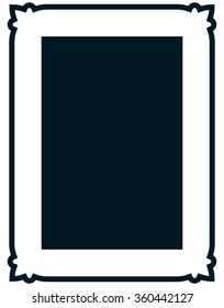 Border frame molding line deco vector label simple