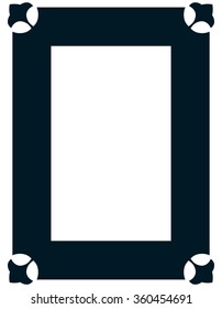 Border frame molding line deco vector label simple