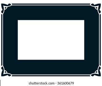 Border frame molding line deco vector label simple